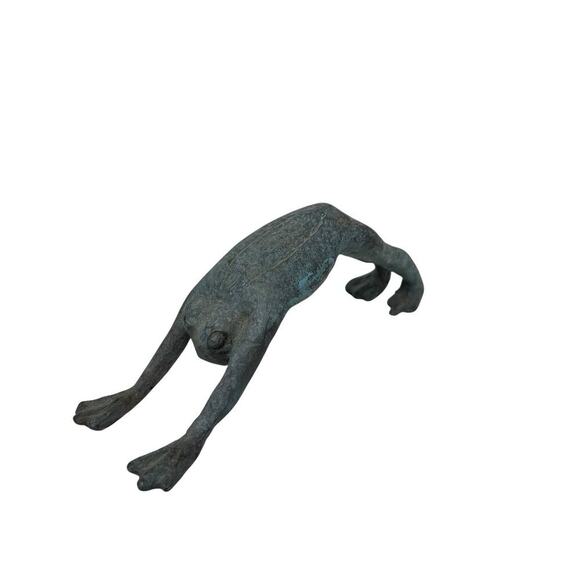 Vintage Andrea by Sadek Cast Metal Bronze/Brass Yoga Frog Set - Picture 2 of 4